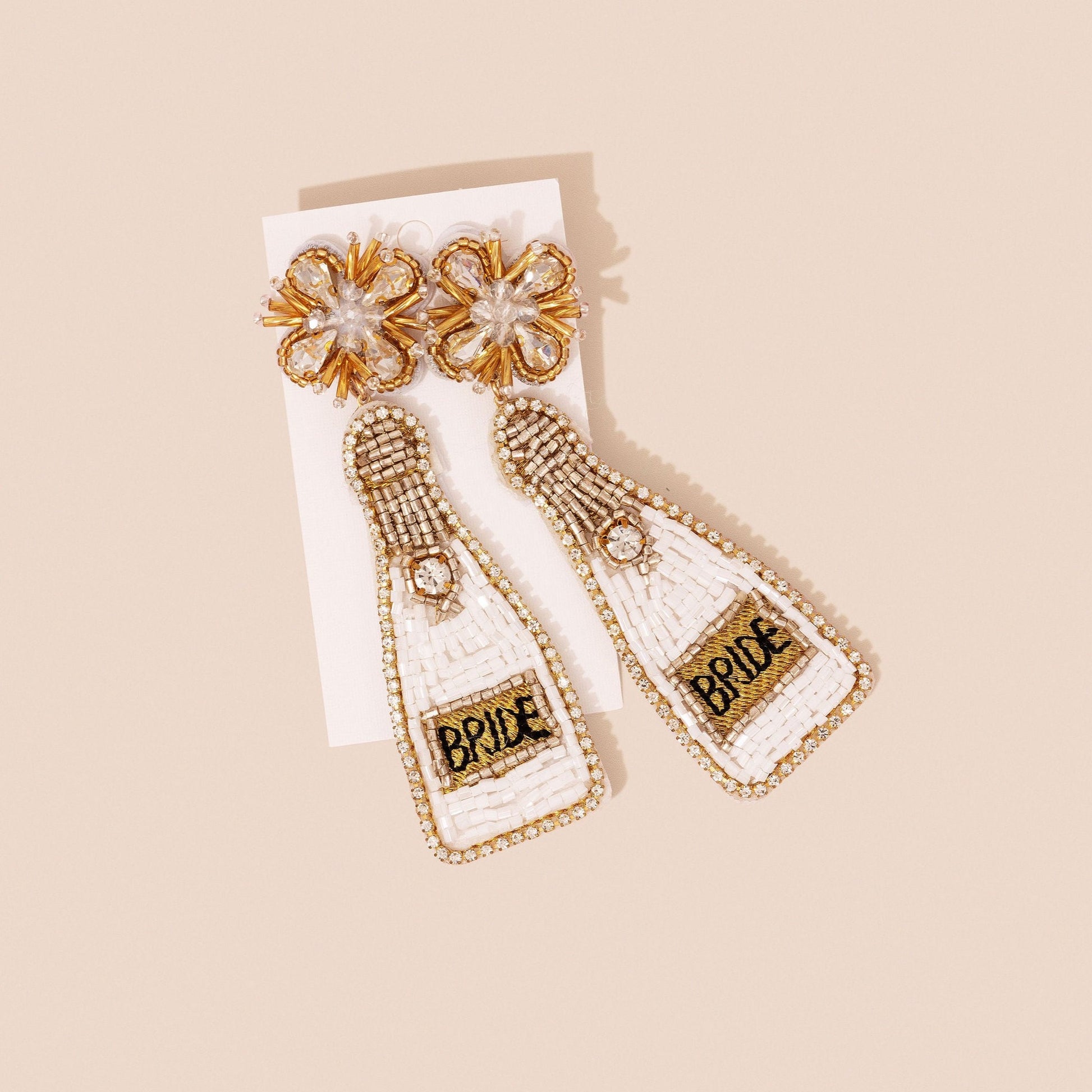 Beaded-bride-champagne-earrings