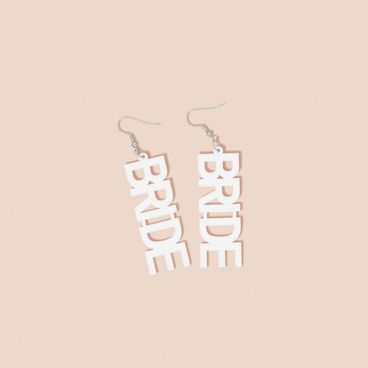 White Bride Earrings