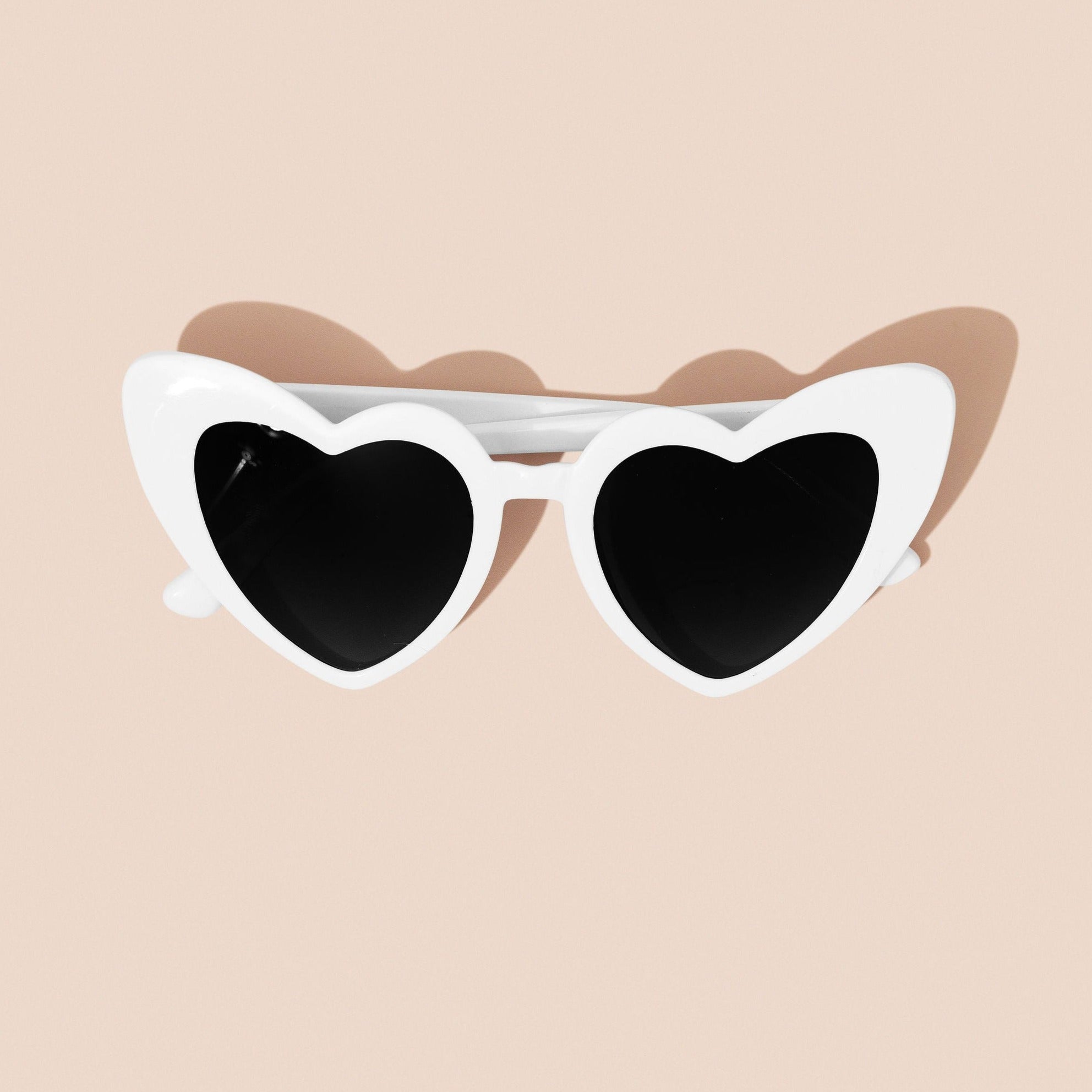 White heart sunglasses