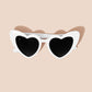 Classic white heart sunglasses