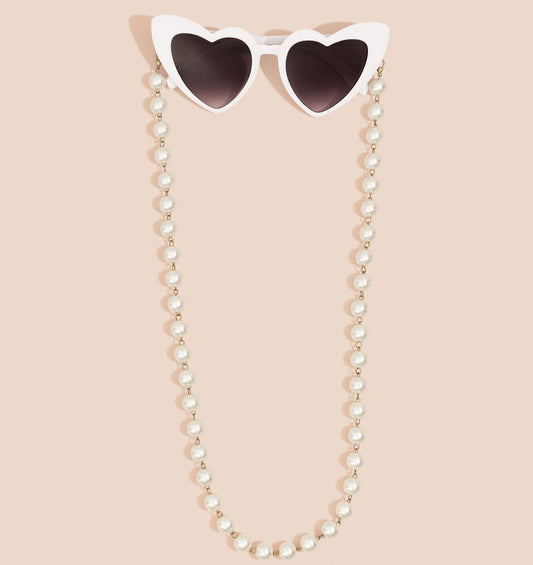 Pearl Bead sunglasses chain (70cm)
